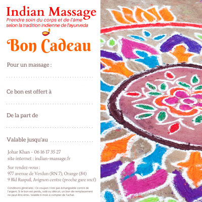 Offrez un massage ayurvédique indien pour les fêtes ou un anniversaire !